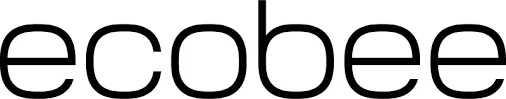 The Ecobee logo appears in sleek, lowercase black letters on a white background—trusted by 3 Mountains Home Services.